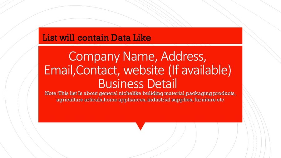 I will provide 10000+ China exporters and sellers list with E-mail and business detail.