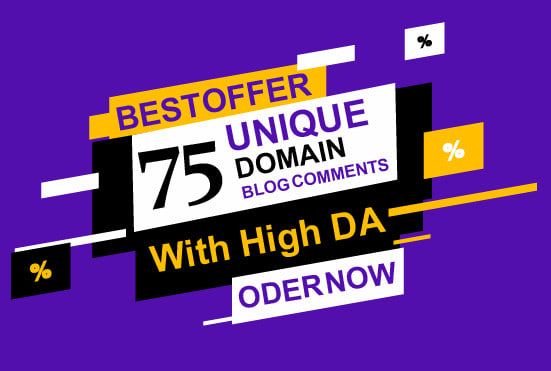 I will create 75 unique domain dofollow blogcomment backlinks