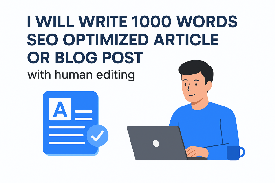 I will write a well-researched 1000 word article or blog post