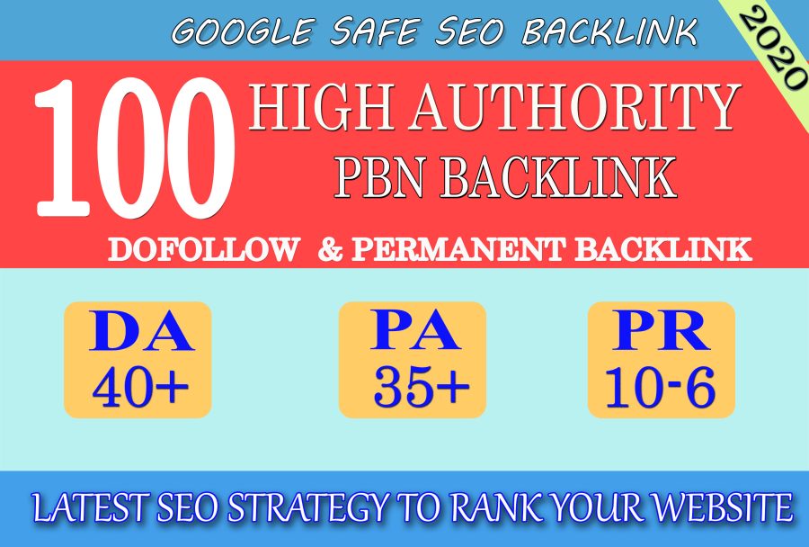 I will provide DA 40+ PA 35+ PR 6+ Web2 High Quality 100 PBN Backlink & 100% Dofollow & Unique Site