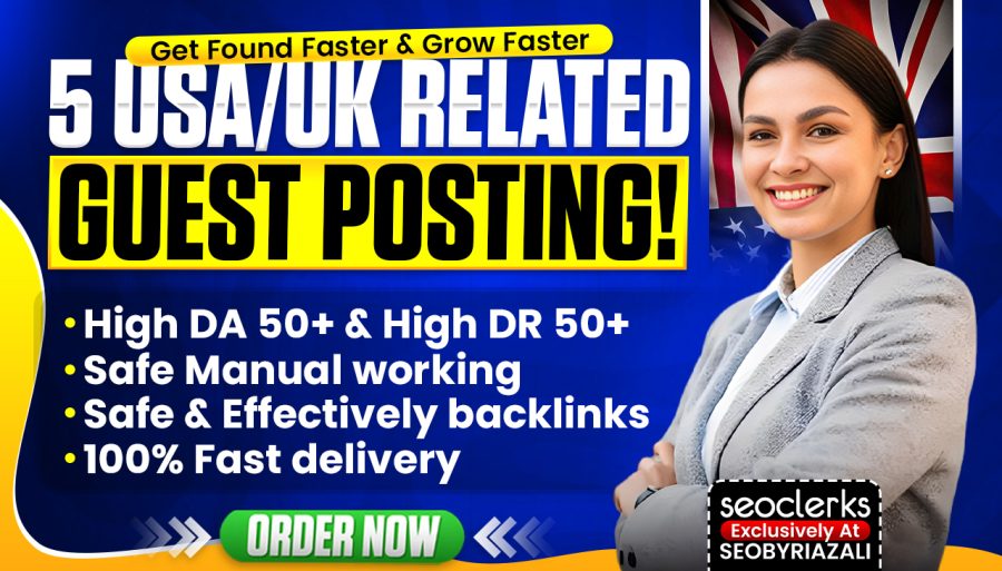 5 Premium Guest Posts Backlinks on USA & UK Google News Approved Websites | Casino/Adult Not Allowed