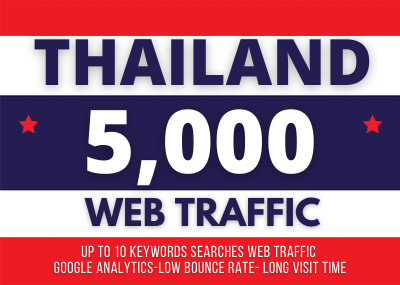 5000+ High Quality Thailand Web Traffic 5 keyword and google analytics 