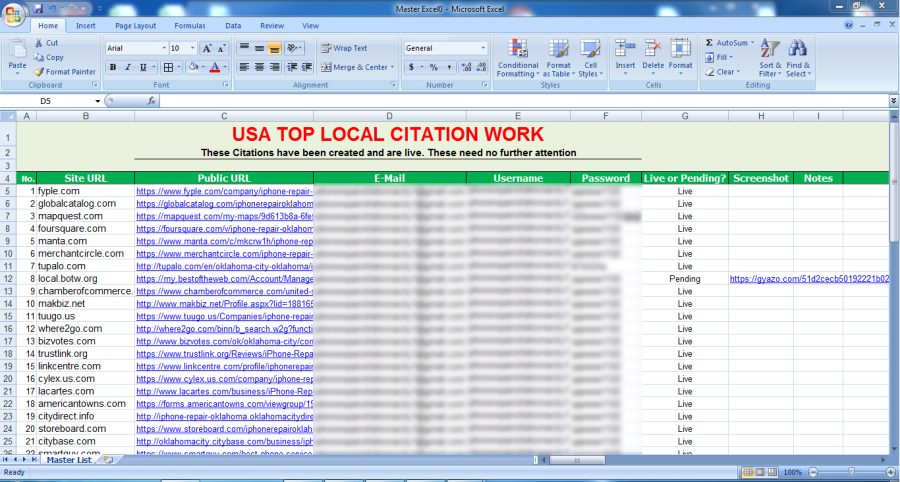 100 Local Citations or Top Business Listing For Local SEO