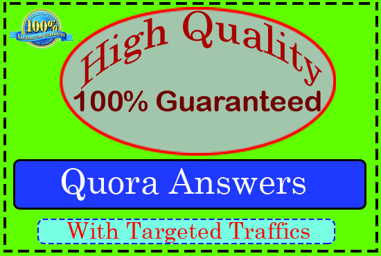  Provide Niche Relevant 15+ Quora answer targeted traffic.