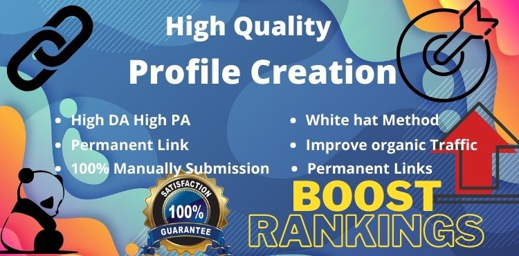 I will do 30 High Authority Social profile creation backlinks building 