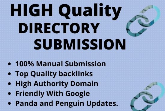 I will give 50 web Directory Submission backlinks Manually