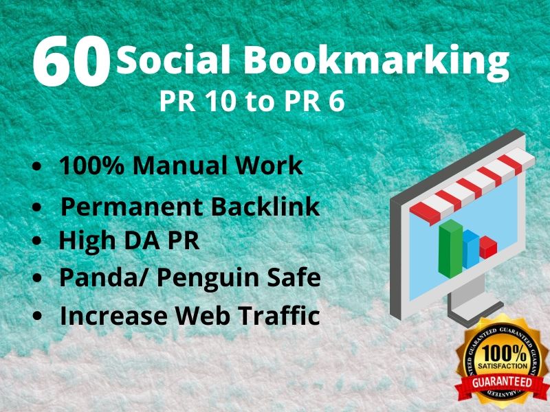 I will do 60 High Quality "Social Bookmarking" SEO Backlink.