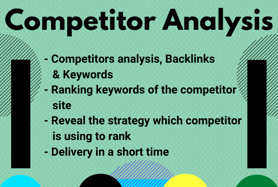 I will reveal your competitor analysis and backlink sources