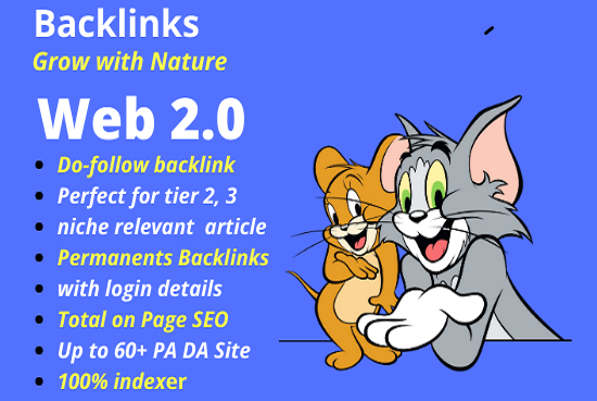 I will create 20 web 2 0 Backlink for your tier 2 link building campaign. 