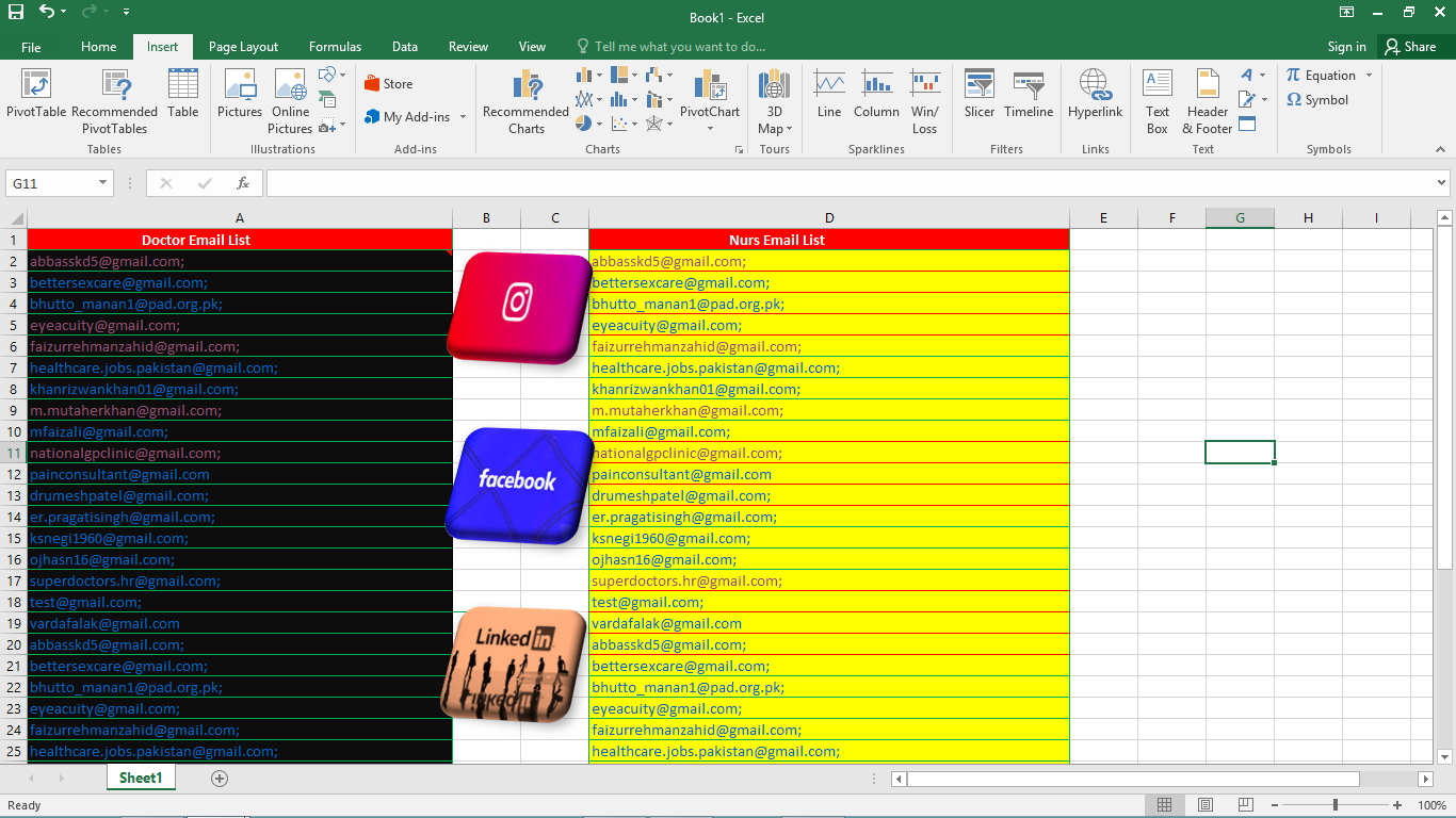 I will provide a list of 1000 targeted emails for your business