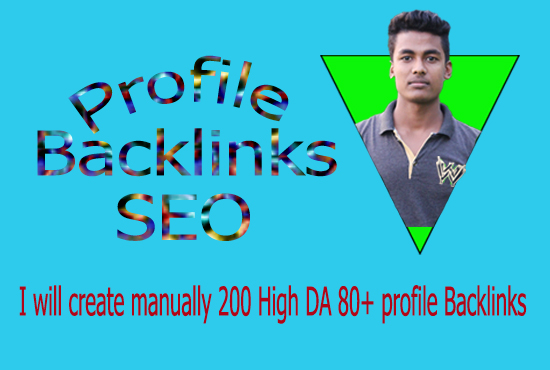 I will create manually 200 High DA 80+ profile Backlinks