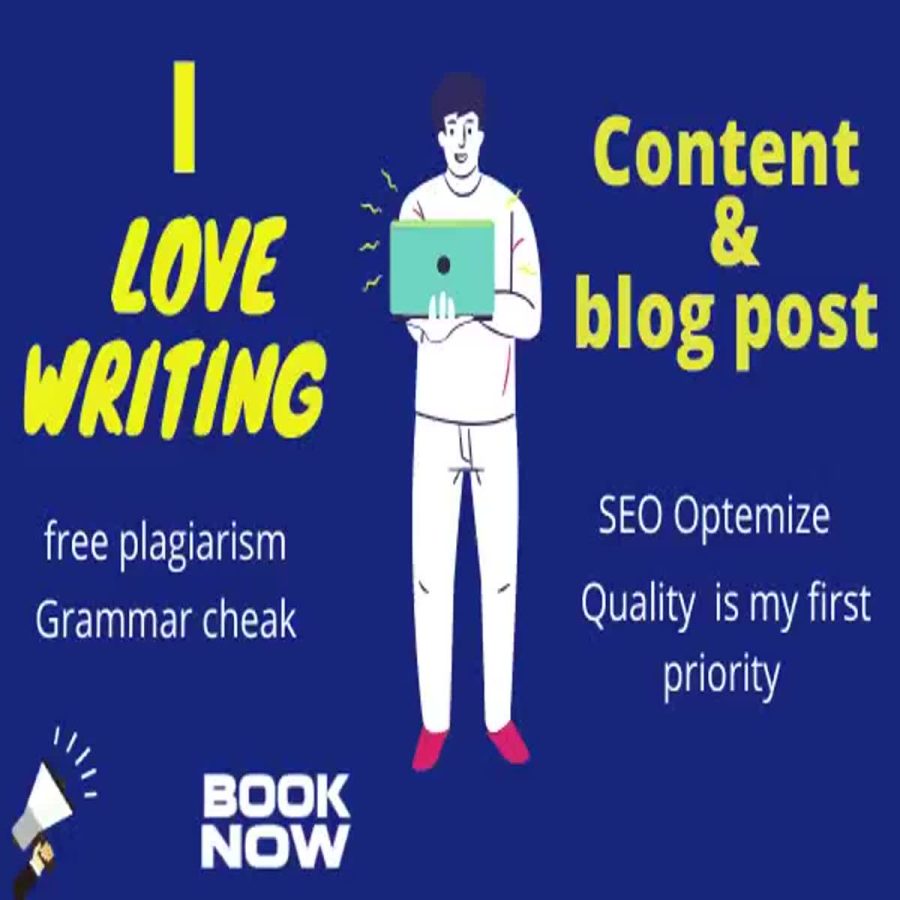 I will write 500 word well researched, original & SEO optimized amazin quality content & blog post 