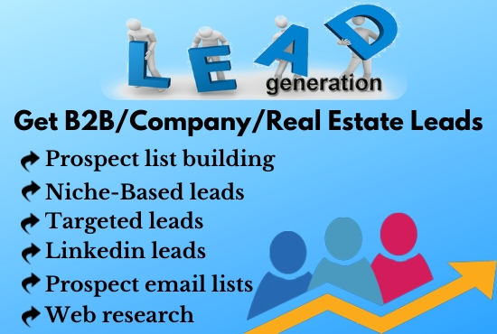 I will collect target based business email, bulk email or B2B leads