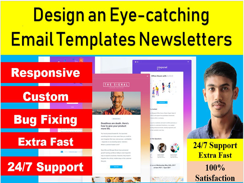Design a Eye catching Email Templates Newsletters 