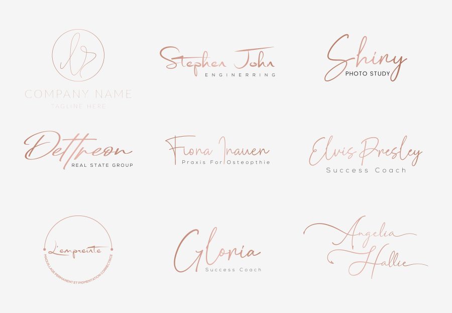 I will do feminine handwritten signature logo