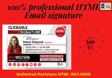100% professional HTML Email Signature