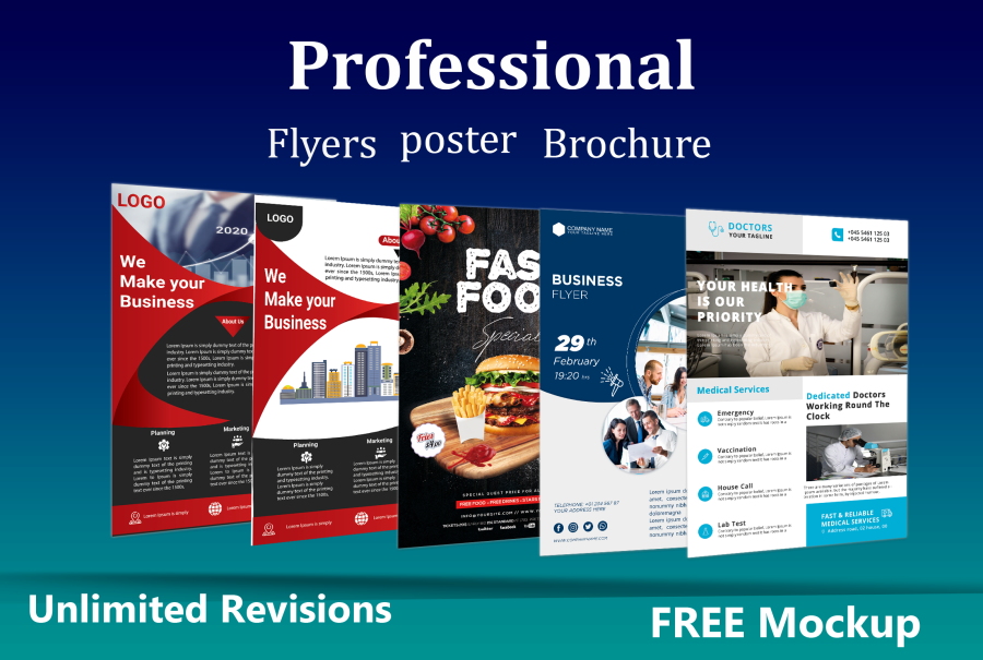 I will design professional real estate flyer, brochure and banner