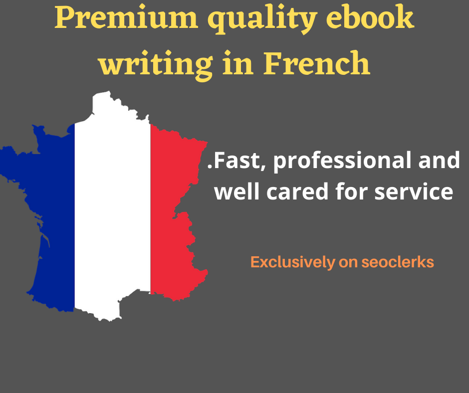 I will write you a premium quality ebook in French