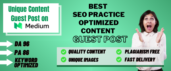 Firstly indexable High DA PA Guest post authority backlink on medium.com