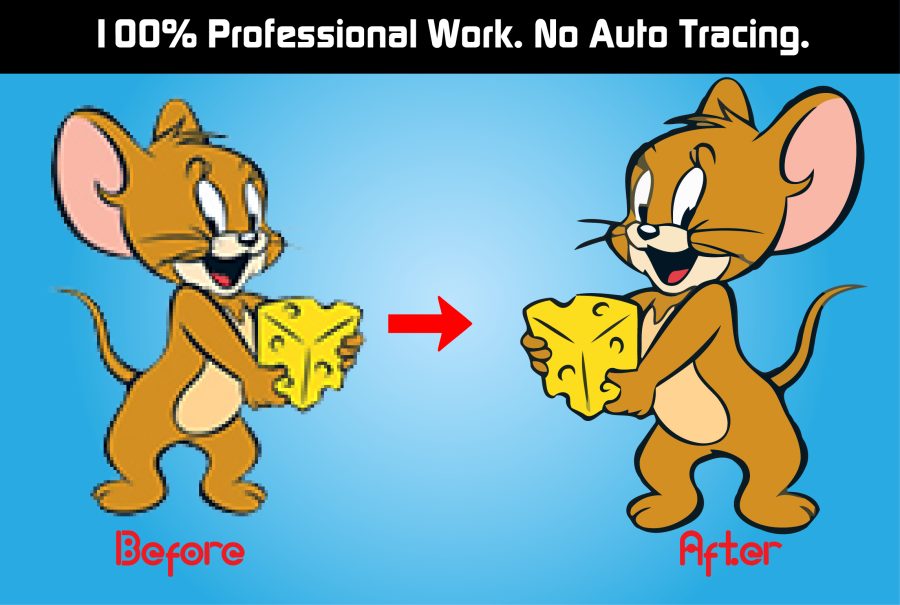 I will do Vector Tracing, Redraw or Convert Raster to Vector Manually in 12H