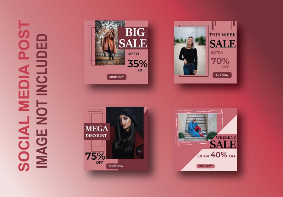 I will provide you 50 Social post Design for your targated niches.