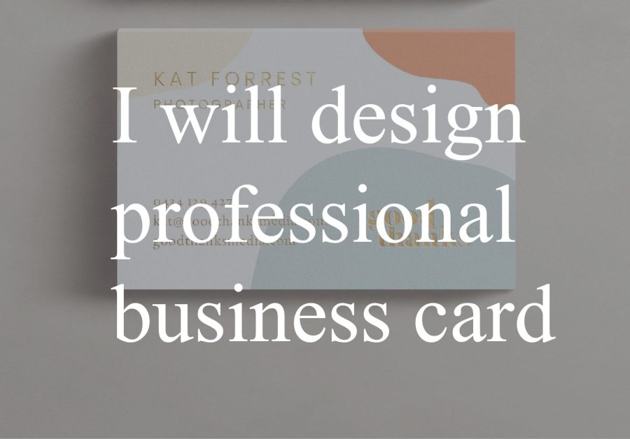 I can do professional business card & visiting card with print ready file 