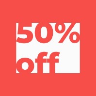 Logo for companies or businesses of 50% discount