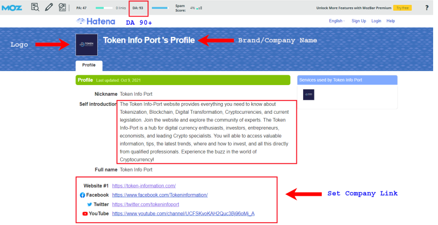 I Will Create 50 High Domain Authority DA 90+ SEO Profile Backlinks