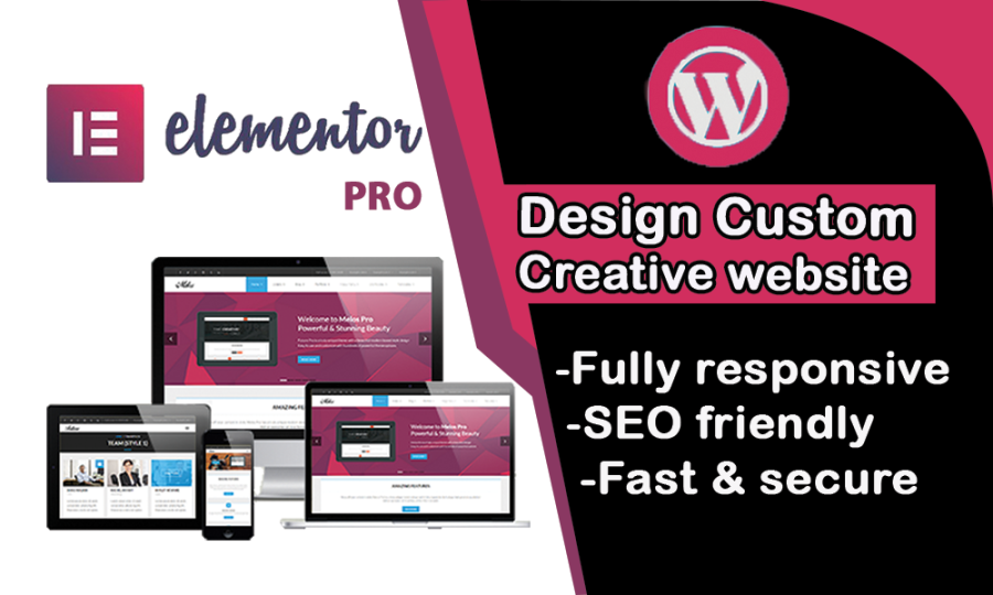 I will design creative, responsive and seo friendly website. 