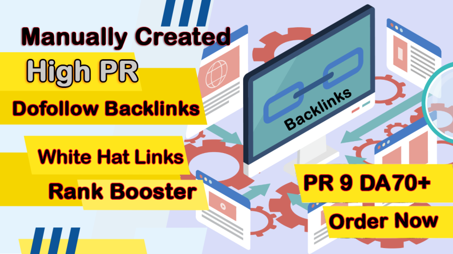 I will create 20 white hat high pr DA70+ dofollow backlinks