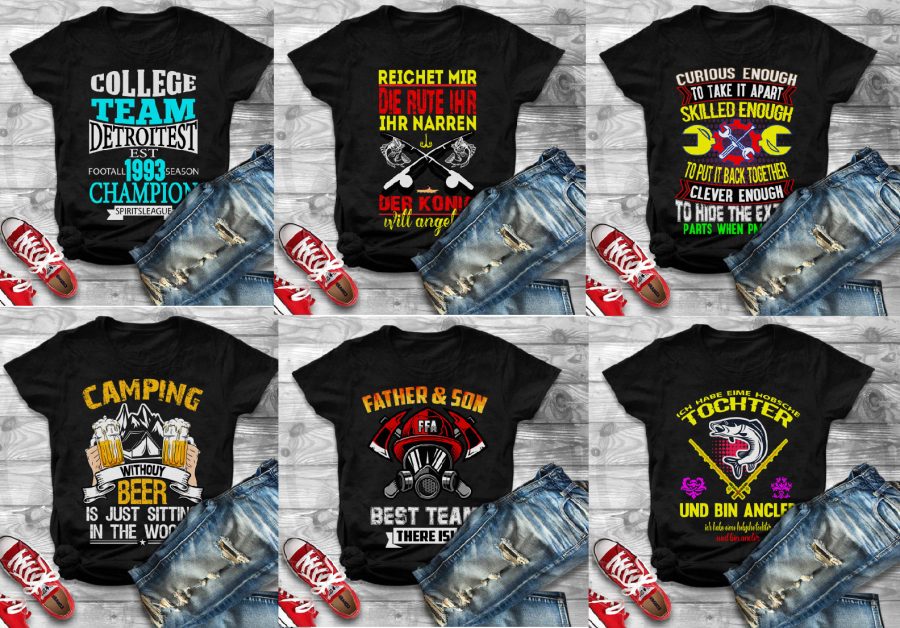 I will create an eye catching custom t shirt design