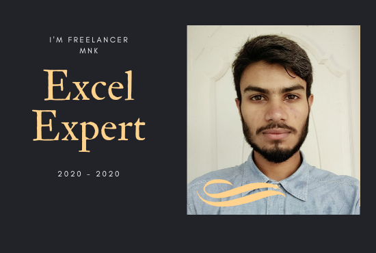 Excel work Expert, data entry work, Virtual assistant 