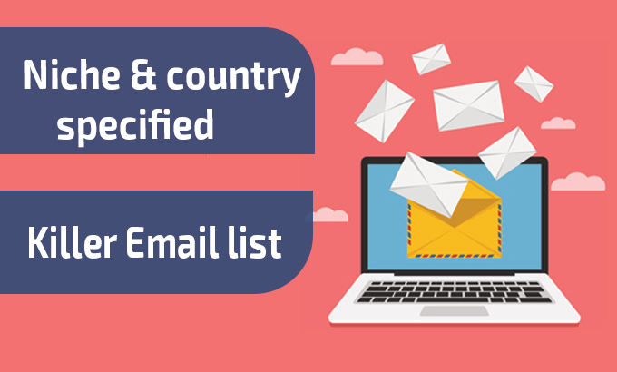  I will build high quality niche and country specified email list organically for you