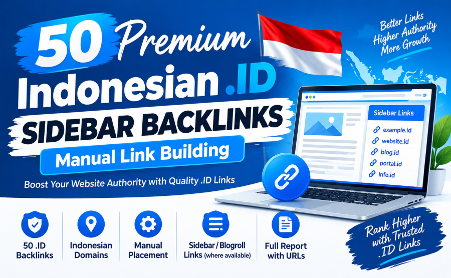 50 Premium Indonesian .ID Sidebar Backlinks &ndash; Manual Link Building