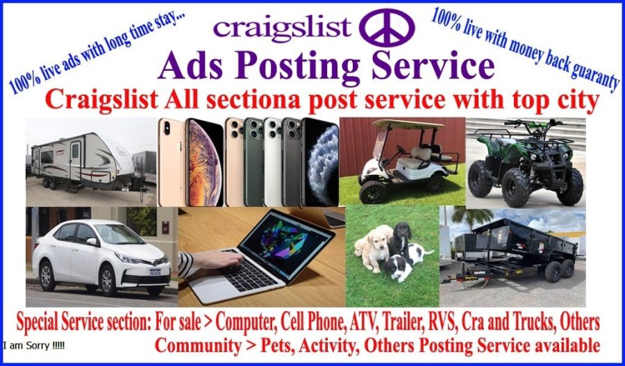 I will do your craigslist pets ads posting USA all sites 