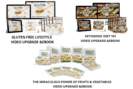i will give 7 healthy diet video upgrades and ebooks with MRR