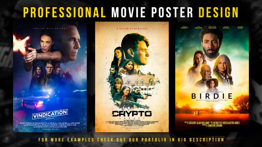  design a professional movie poster