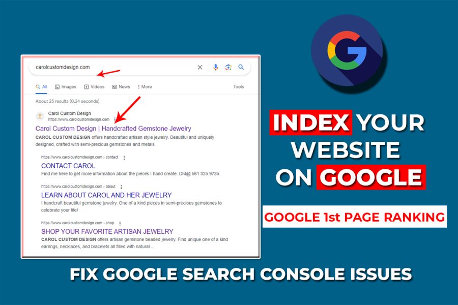 I will Index your website and also fix google search console errors, Indexing Issues