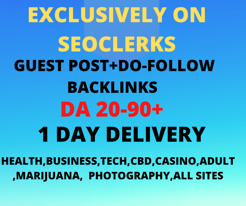 I will do guest post on 20-90 above all type sites,permanent links