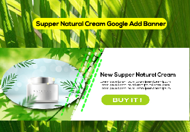 Supper Natural Cream Google Ads Banner