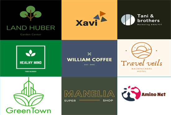 2 minimal/minimalist logo design with brand name concepts