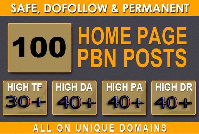 Get Extreme 100+PBN Backlink in your website hompage with HIGH DA/PA/TF/CF with Uniqe Website 