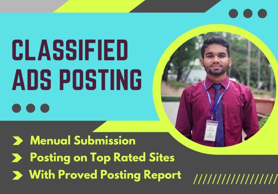 50 Manually Build Classified Ads Posting with seo backlinks on High Authority Sites