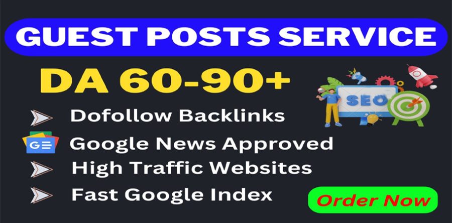 Write & publish 10 Guest Posts on DA55+ Sites Google News Approved Dofollow Backlinks