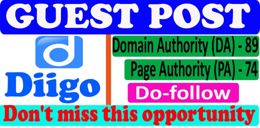 I will write and publish a guest post on Diigo.com DA91