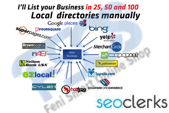 I will do local directory submission Uk,USA, Canada,australia and any Country 