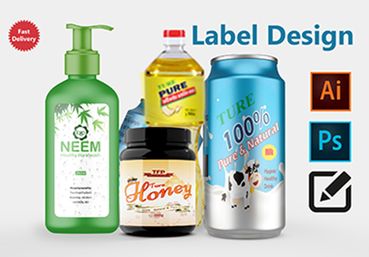 I will do bottle label design and jar label design within 24 hours