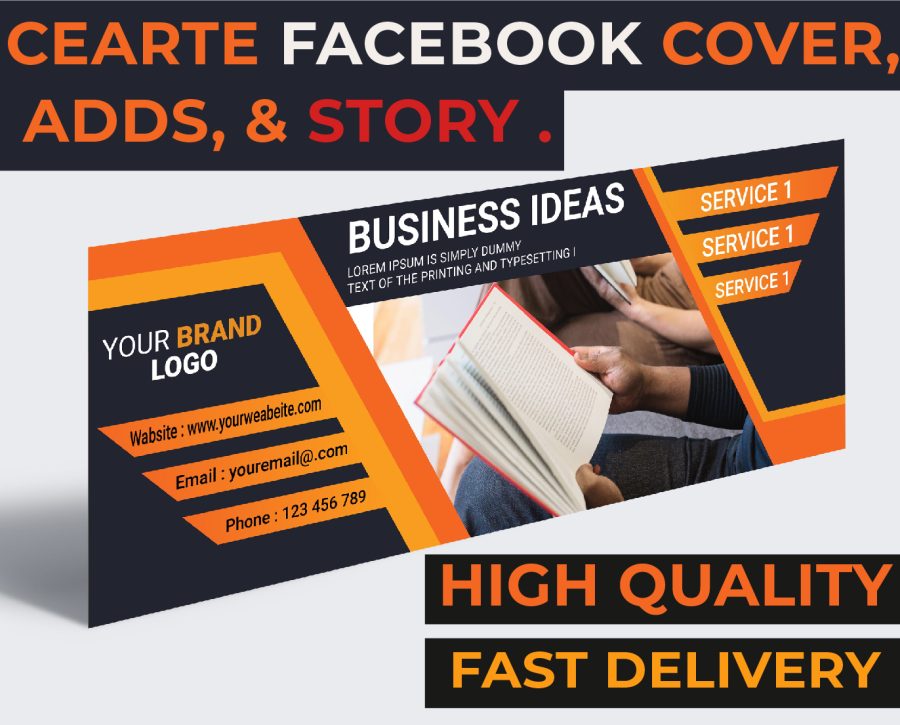 I will design a professional facebook cover, adds, and story for you within 12 hours 