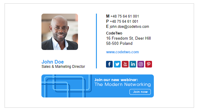 I will design and code clickable Html email signature