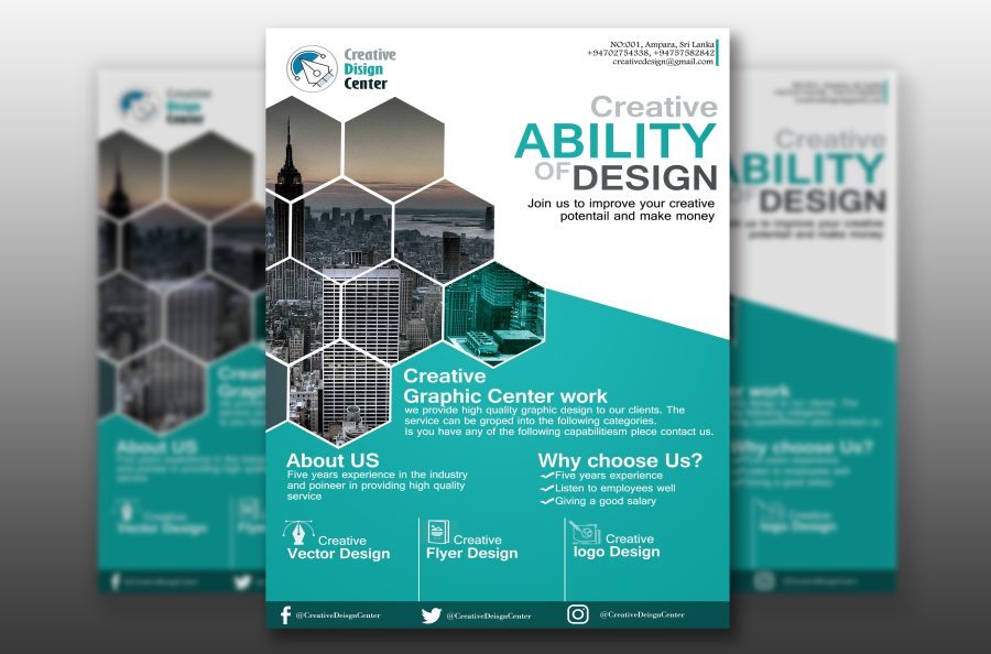 I will design a creative flyer, brochure, leaflet or posters